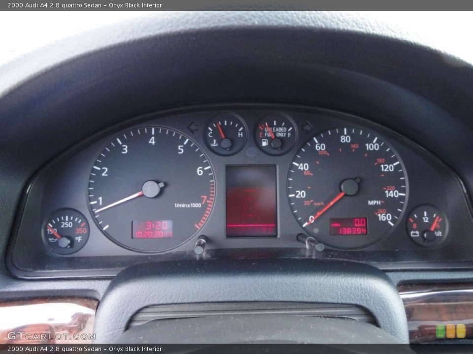 Onyx Black Interior Gauges for the 2000 Audi A4 2.8 quattro Sedan #55557309