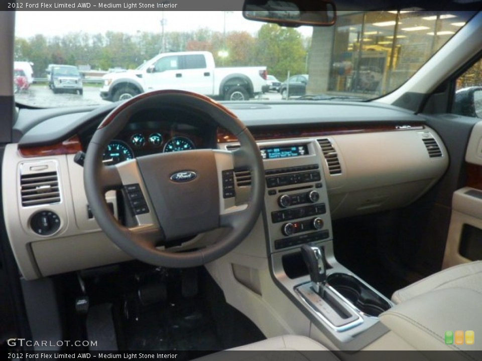 Medium Light Stone Interior Dashboard for the 2012 Ford Flex Limited AWD #55557889