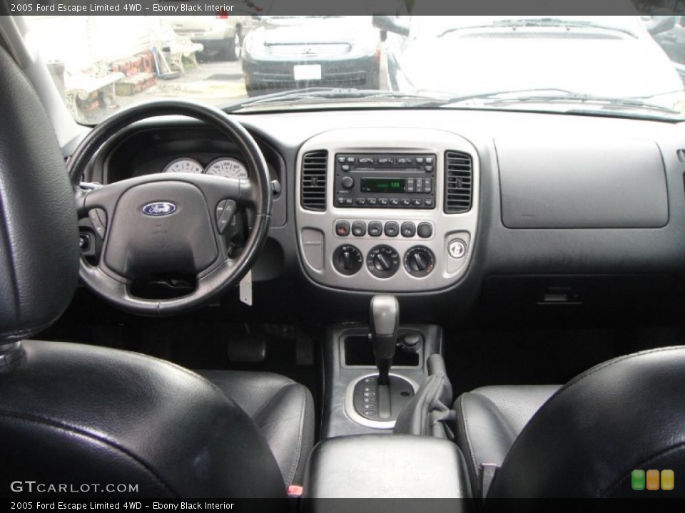 Ebony Black Interior Dashboard for the 2005 Ford Escape Limited 4WD #55559094
