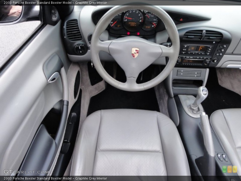 Graphite Grey Interior Steering Wheel for the 2003 Porsche Boxster  #55559392