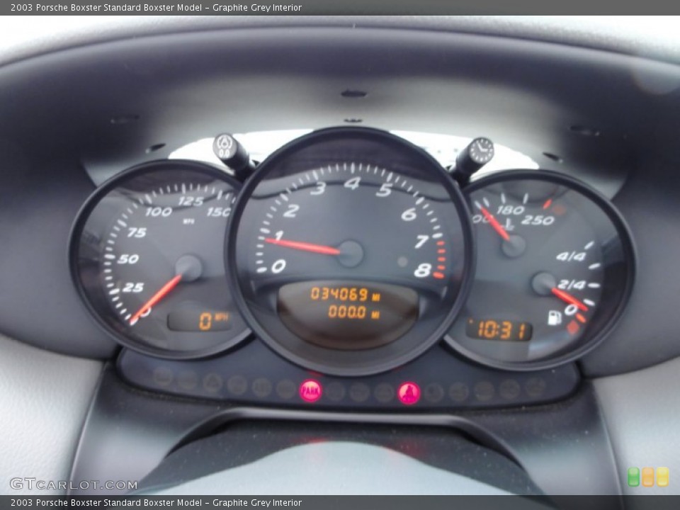 Graphite Grey Interior Gauges for the 2003 Porsche Boxster  #55559427