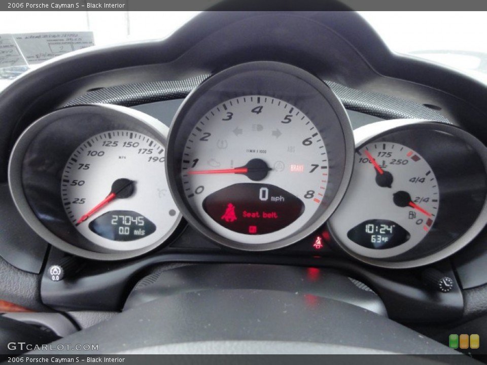 Black Interior Gauges for the 2006 Porsche Cayman S #55560225