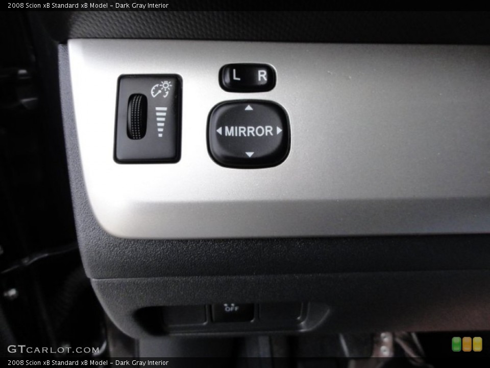 Dark Gray Interior Controls for the 2008 Scion xB  #55561125