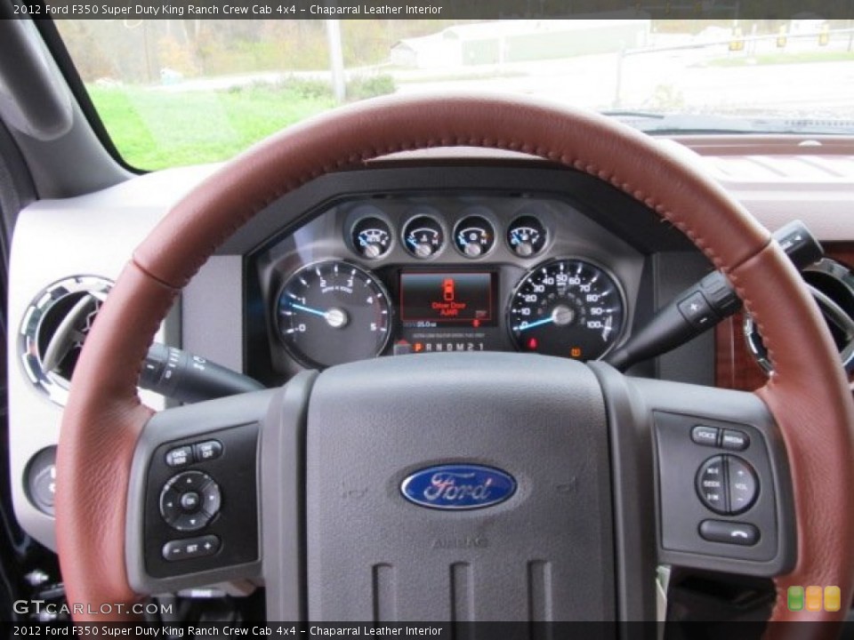 Chaparral Leather Interior Steering Wheel for the 2012 Ford F350 Super Duty King Ranch Crew Cab 4x4 #55562421