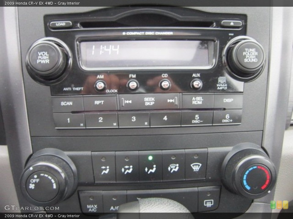 Gray Interior Controls for the 2009 Honda CR-V EX 4WD #55562595
