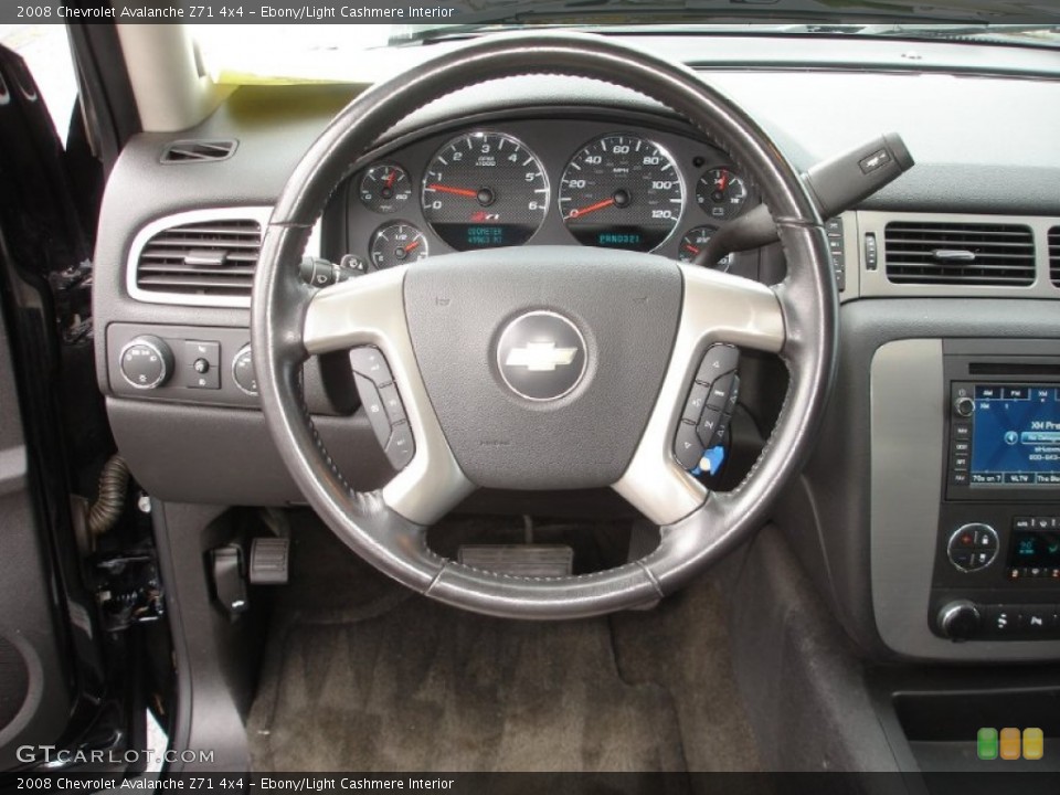 Ebony/Light Cashmere Interior Steering Wheel for the 2008 Chevrolet Avalanche Z71 4x4 #55562775