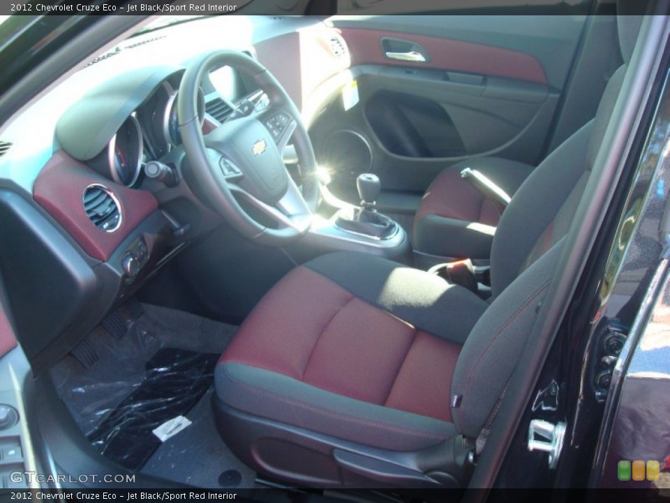 Jet Black/Sport Red Interior Photo for the 2012 Chevrolet Cruze Eco #55563780