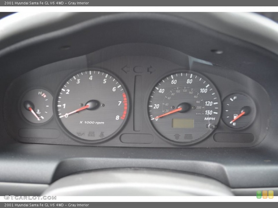 Gray Interior Gauges for the 2001 Hyundai Santa Fe GL V6 4WD #55566349