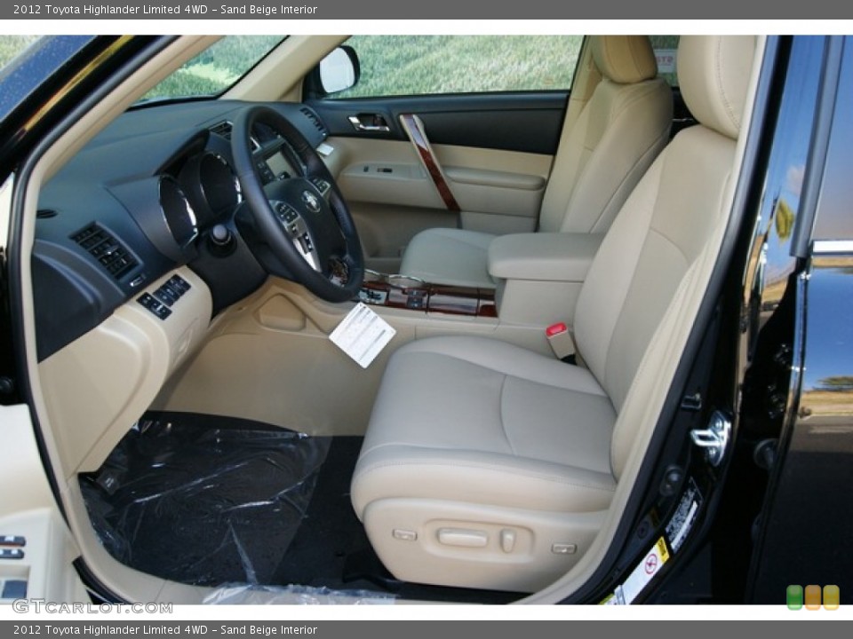 Sand Beige Interior Photo for the 2012 Toyota Highlander Limited 4WD #55567358