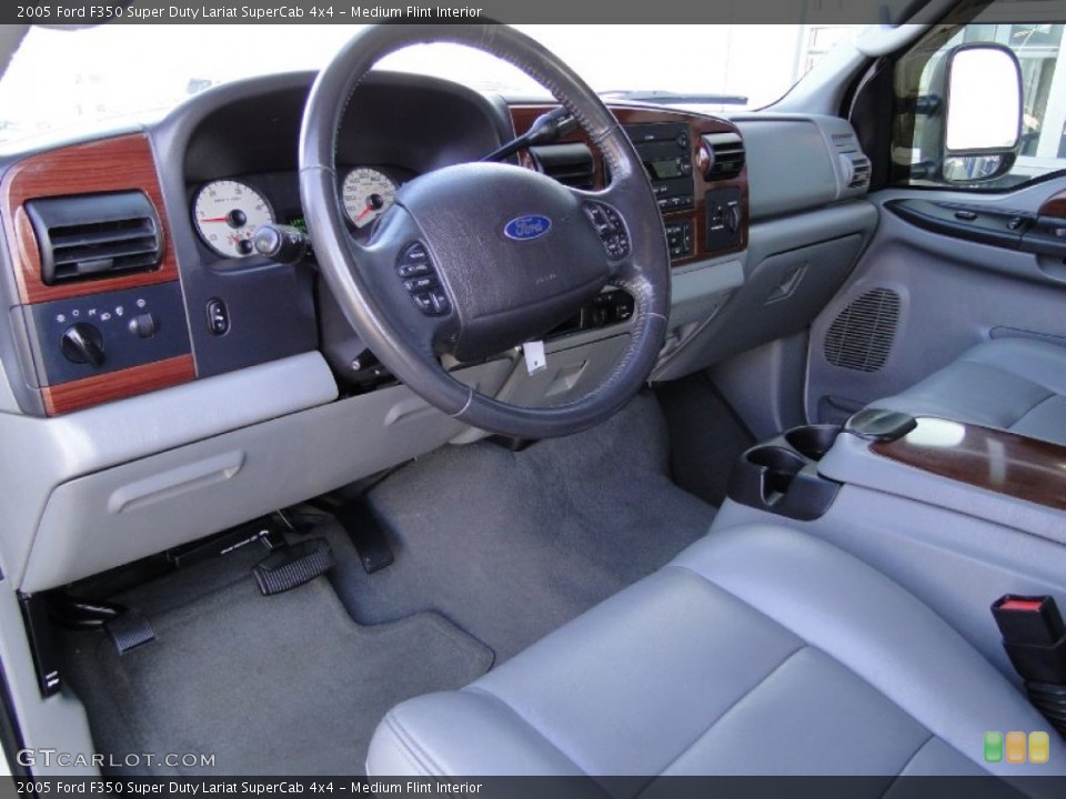 Medium Flint Interior Prime Interior for the 2005 Ford F350 Super Duty Lariat SuperCab 4x4 #55568739