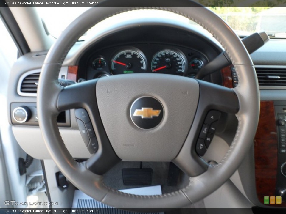 Light Titanium Interior Steering Wheel for the 2009 Chevrolet Tahoe Hybrid #55570498