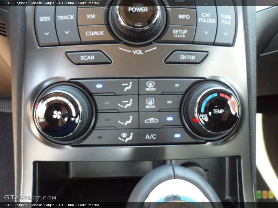 Black Cloth Interior Controls for the 2012 Hyundai Genesis Coupe 2.0T #55573641