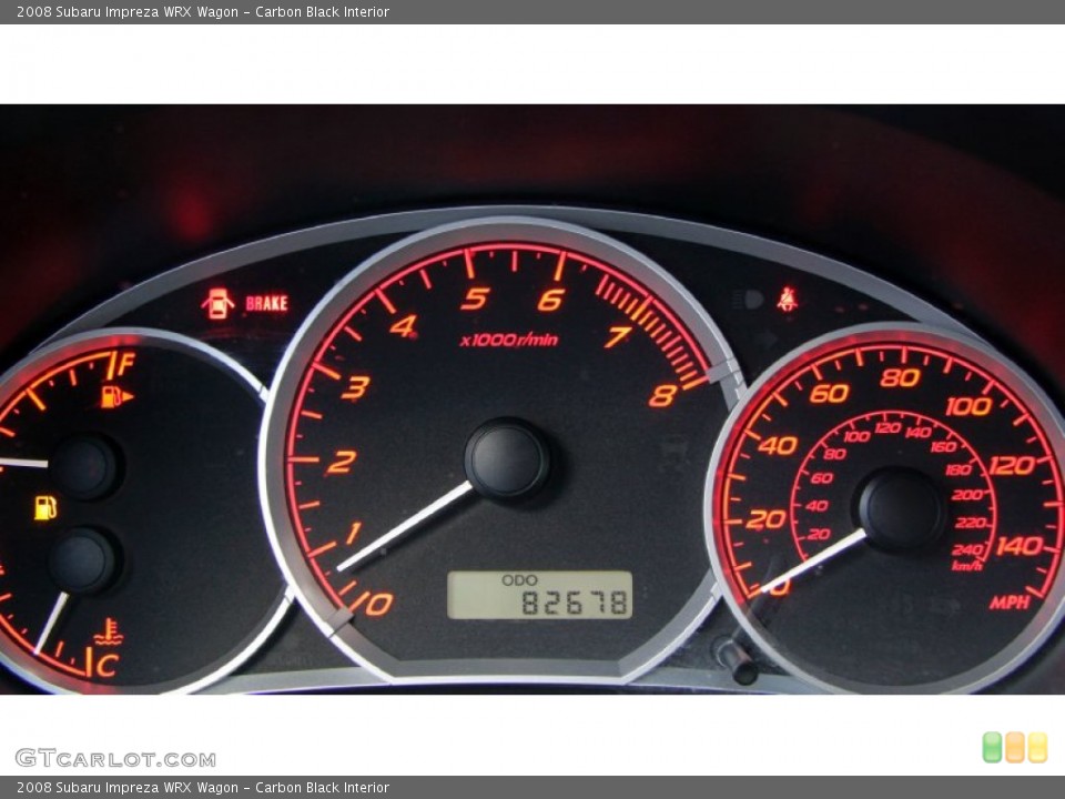 Carbon Black Interior Gauges for the 2008 Subaru Impreza WRX Wagon #55574040