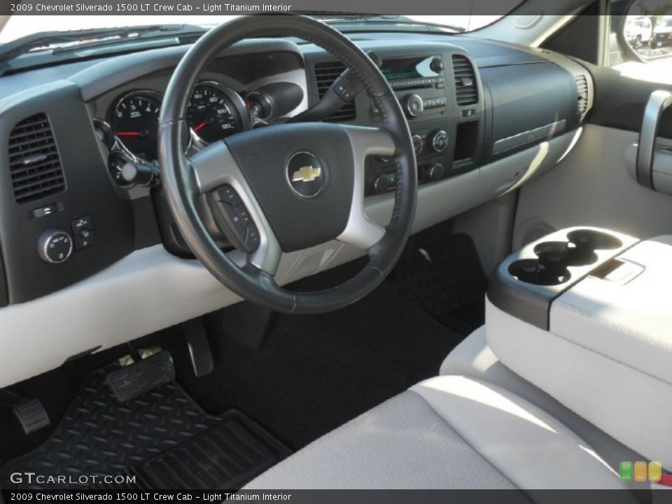 Light Titanium Interior Prime Interior for the 2009 Chevrolet Silverado 1500 LT Crew Cab #55574316