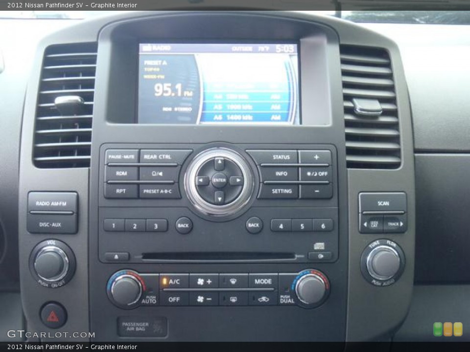 Graphite Interior Controls for the 2012 Nissan Pathfinder SV #55577433