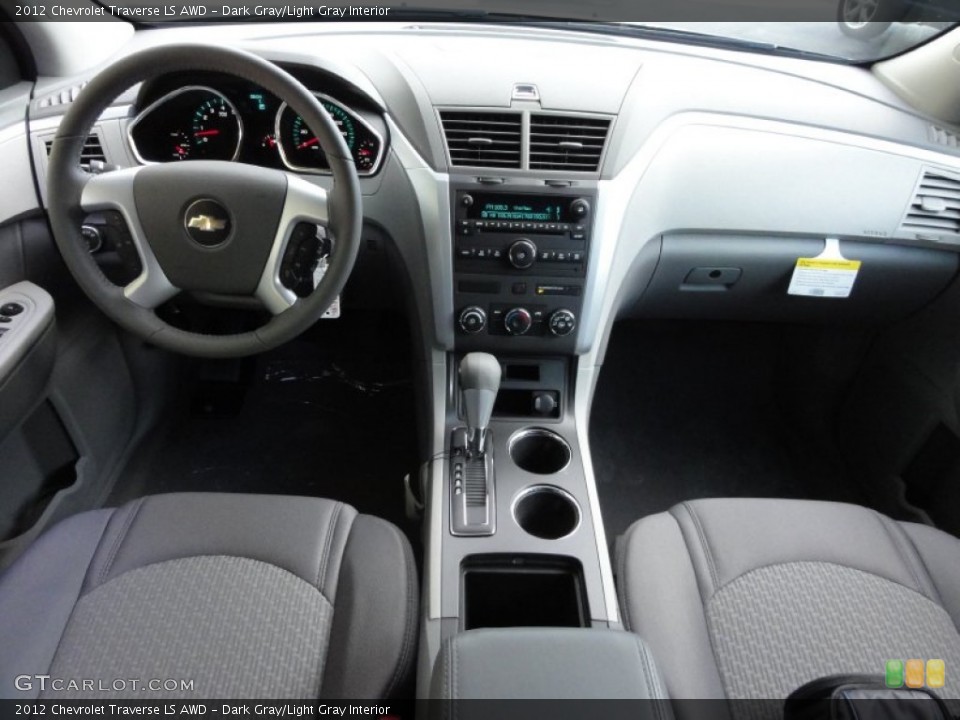 Dark Gray/Light Gray Interior Dashboard for the 2012 Chevrolet Traverse LS AWD #55579329