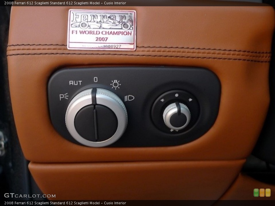 Cuoio Interior Controls for the 2008 Ferrari 612 Scaglietti  #55580951