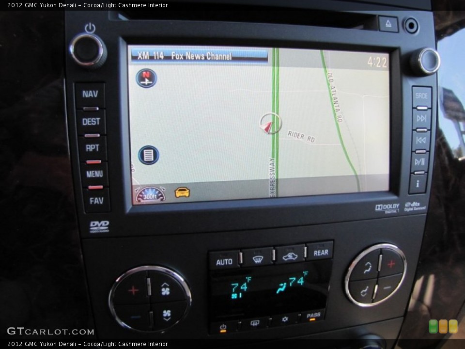 Cocoa/Light Cashmere Interior Navigation for the 2012 GMC Yukon Denali #55582498