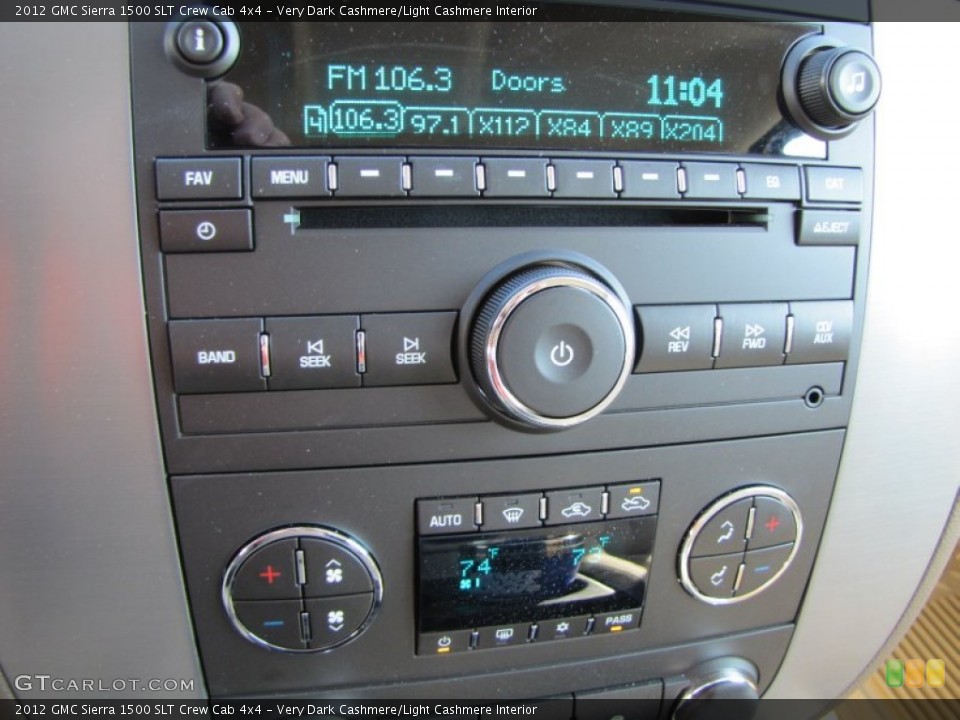 Very Dark Cashmere/Light Cashmere Interior Audio System for the 2012 GMC Sierra 1500 SLT Crew Cab 4x4 #55582603