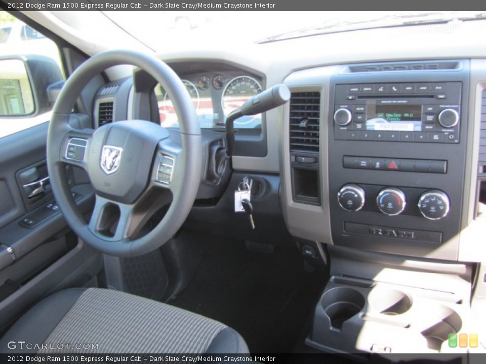 Dark Slate Gray/Medium Graystone Interior Dashboard for the 2012 Dodge Ram 1500 Express Regular Cab #55582717