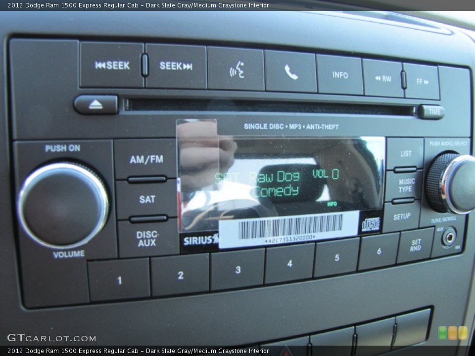Dark Slate Gray/Medium Graystone Interior Audio System for the 2012 Dodge Ram 1500 Express Regular Cab #55582726