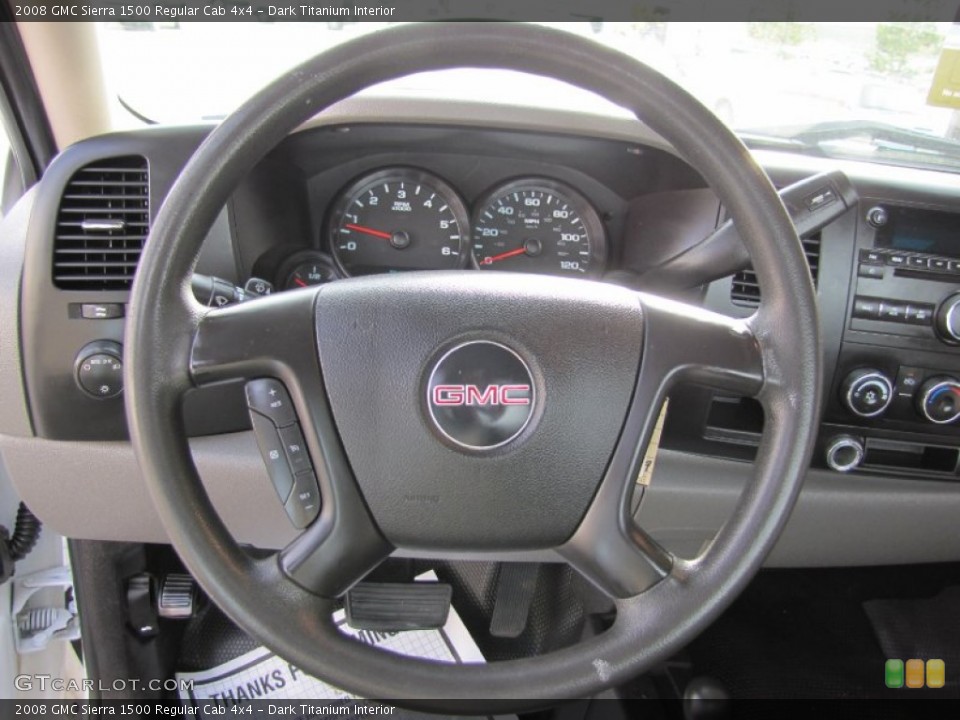 Dark Titanium Interior Steering Wheel for the 2008 GMC Sierra 1500 Regular Cab 4x4 #55584397