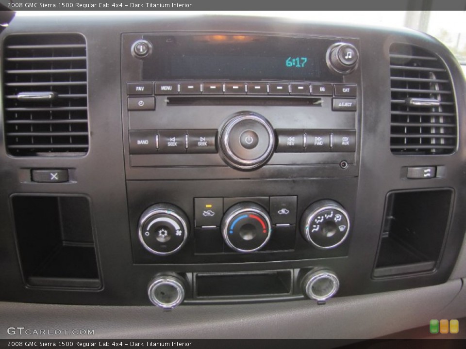 Dark Titanium Interior Controls for the 2008 GMC Sierra 1500 Regular Cab 4x4 #55584427
