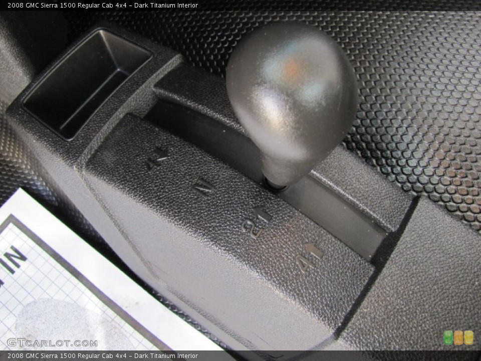 Dark Titanium Interior Controls for the 2008 GMC Sierra 1500 Regular Cab 4x4 #55584445