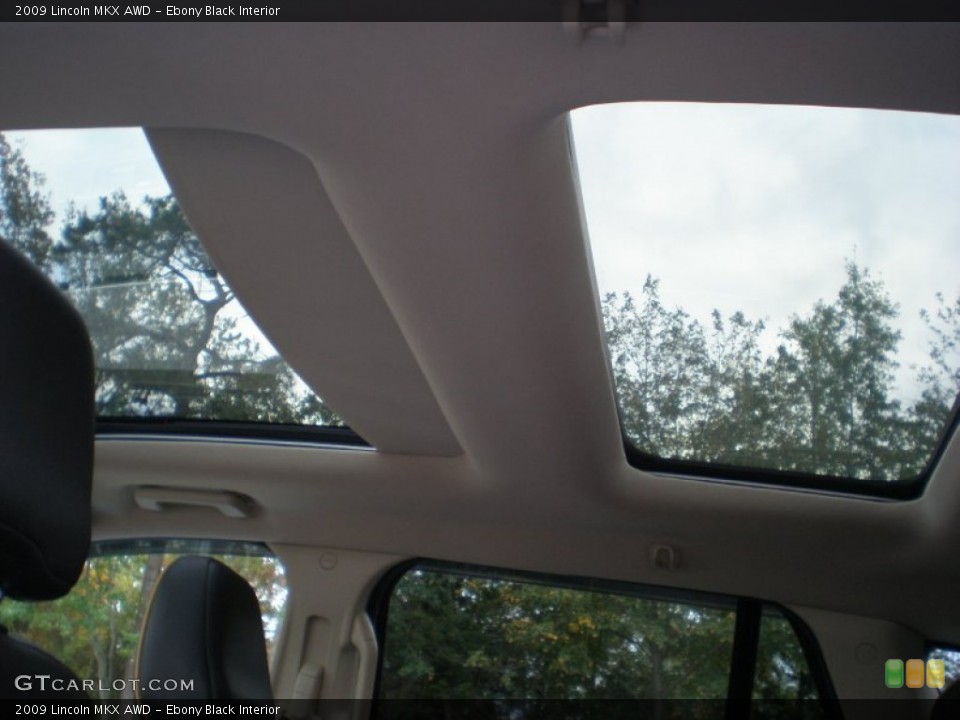 Ebony Black Interior Sunroof for the 2009 Lincoln MKX AWD #55584475