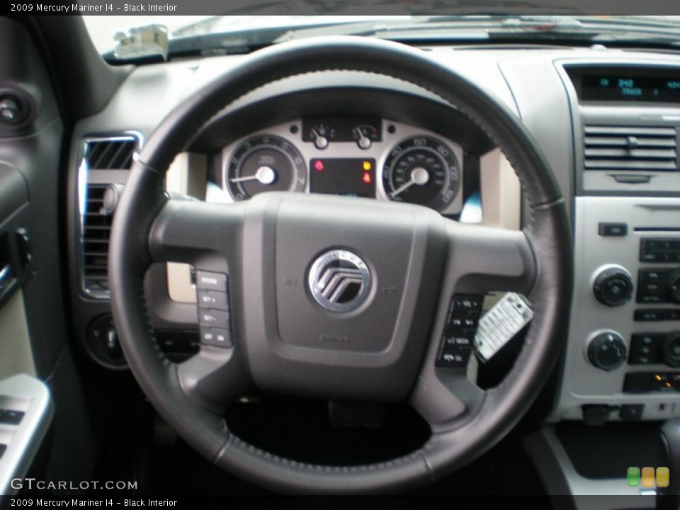Black Interior Steering Wheel for the 2009 Mercury Mariner I4 #55584799