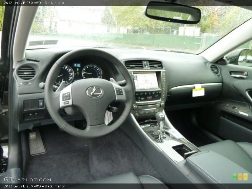Black Interior Photo for the 2012 Lexus IS 250 AWD #55585558