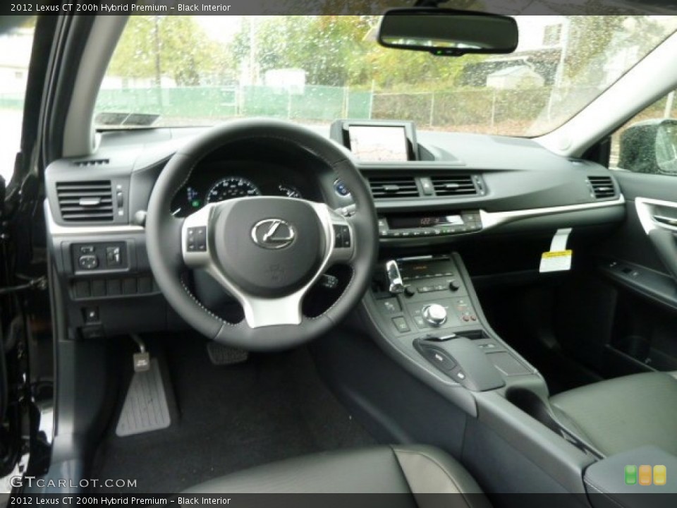 Black Interior Dashboard for the 2012 Lexus CT 200h Hybrid Premium #55585684