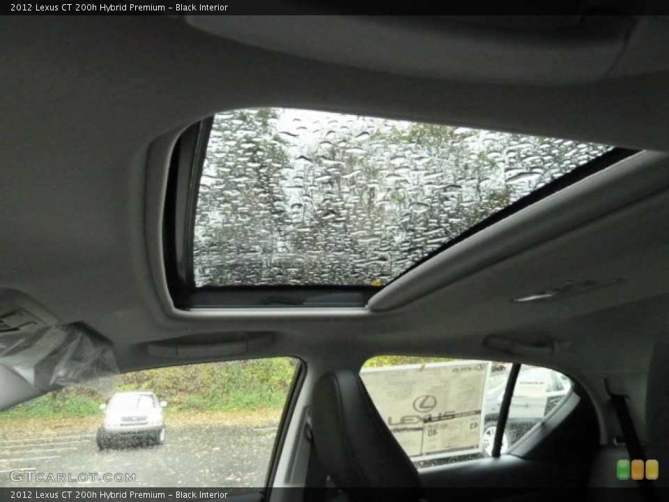 Black Interior Sunroof for the 2012 Lexus CT 200h Hybrid Premium #55585699