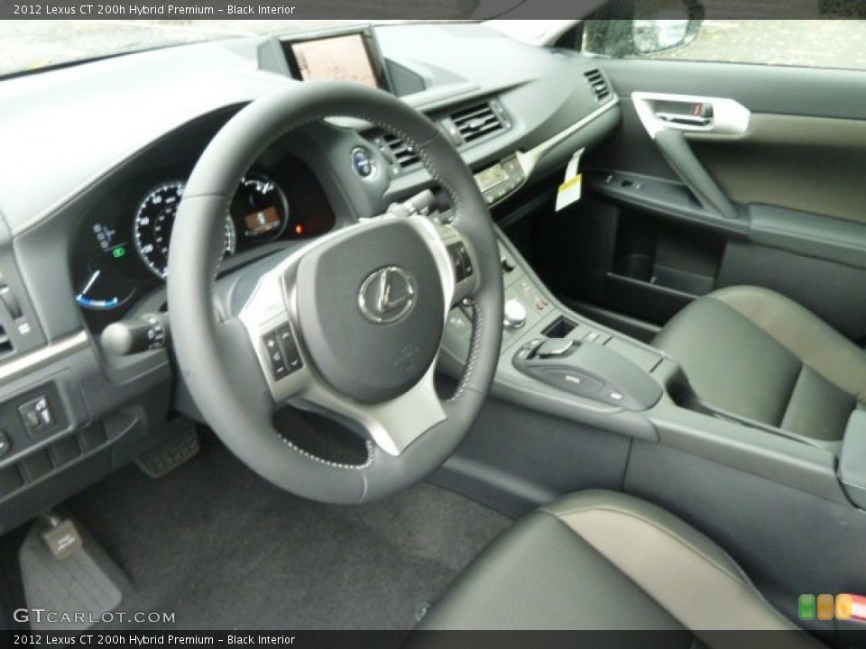 Black Interior Photo for the 2012 Lexus CT 200h Hybrid Premium #55585705