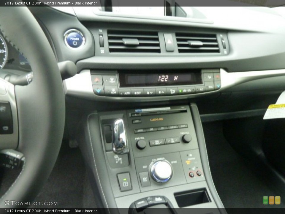 Black Interior Controls for the 2012 Lexus CT 200h Hybrid Premium #55585720