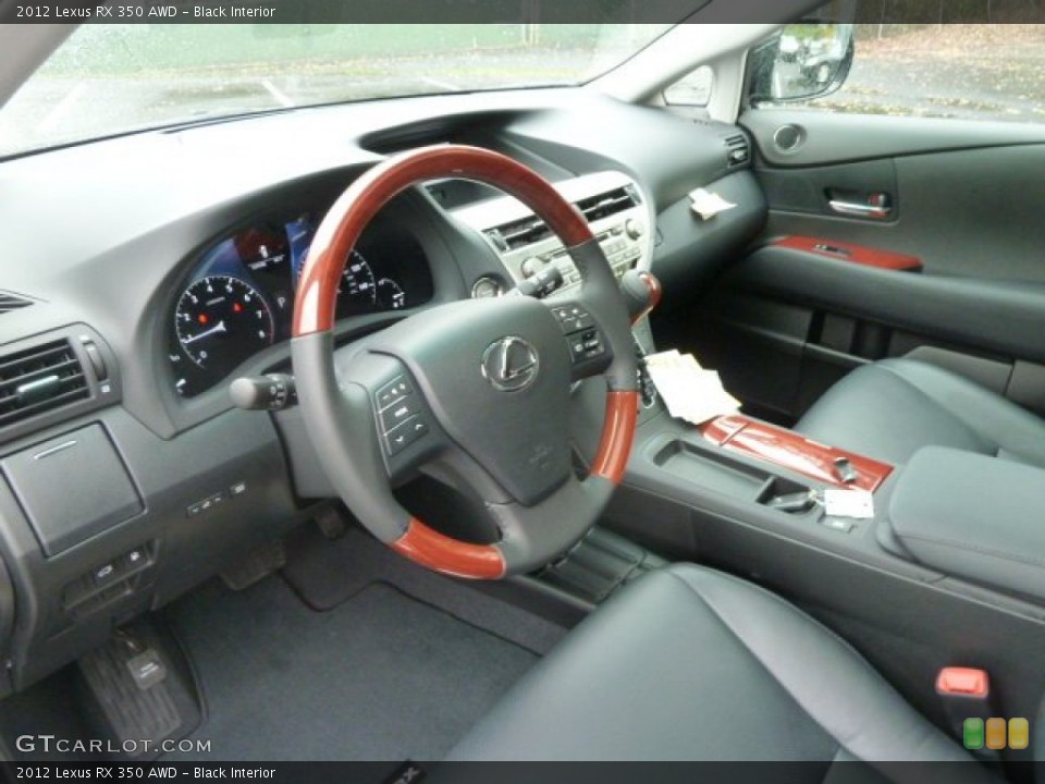 Black Interior Prime Interior for the 2012 Lexus RX 350 AWD #55585945