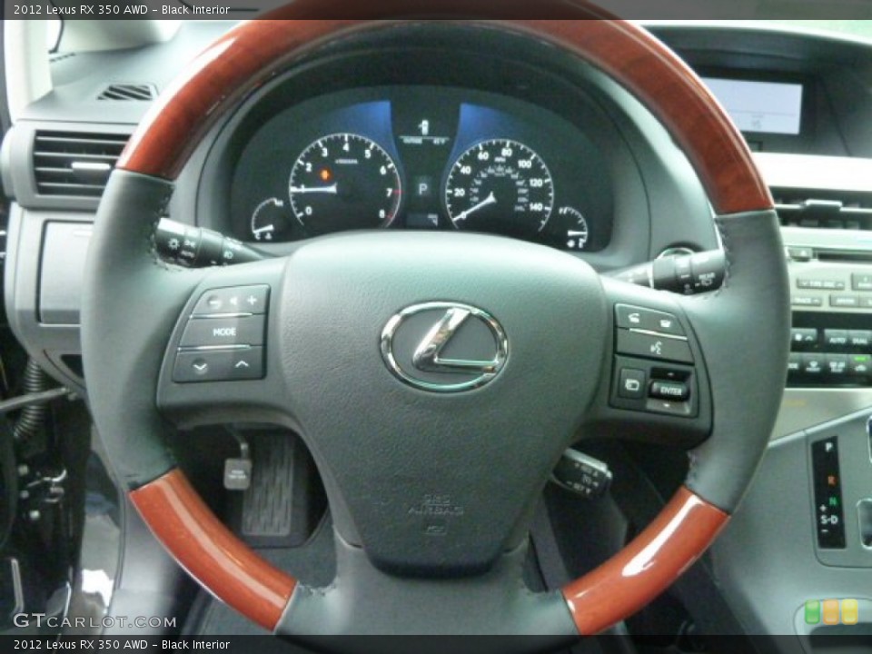 Black Interior Steering Wheel for the 2012 Lexus RX 350 AWD #55585957