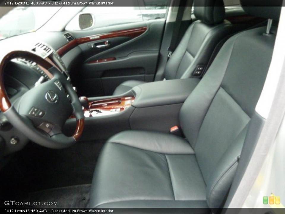 Black/Medium Brown Walnut Interior Photo for the 2012 Lexus LS 460 AWD #55586029