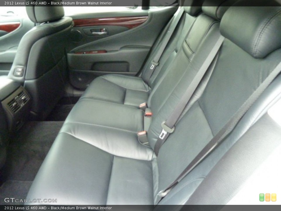 Black/Medium Brown Walnut Interior Photo for the 2012 Lexus LS 460 AWD #55586035