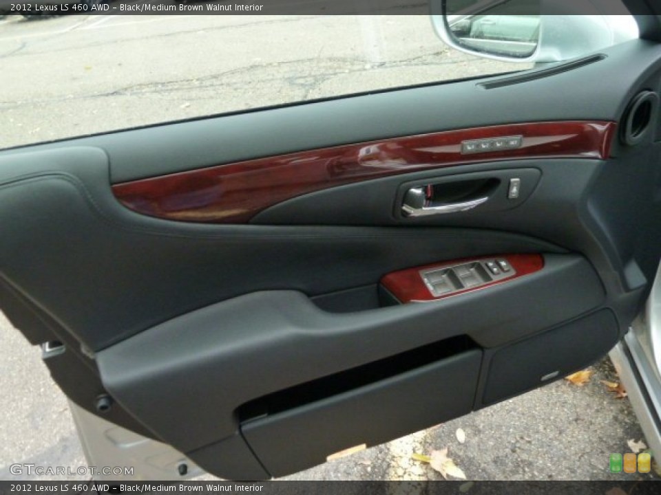 Black/Medium Brown Walnut Interior Door Panel for the 2012 Lexus LS 460 AWD #55586046