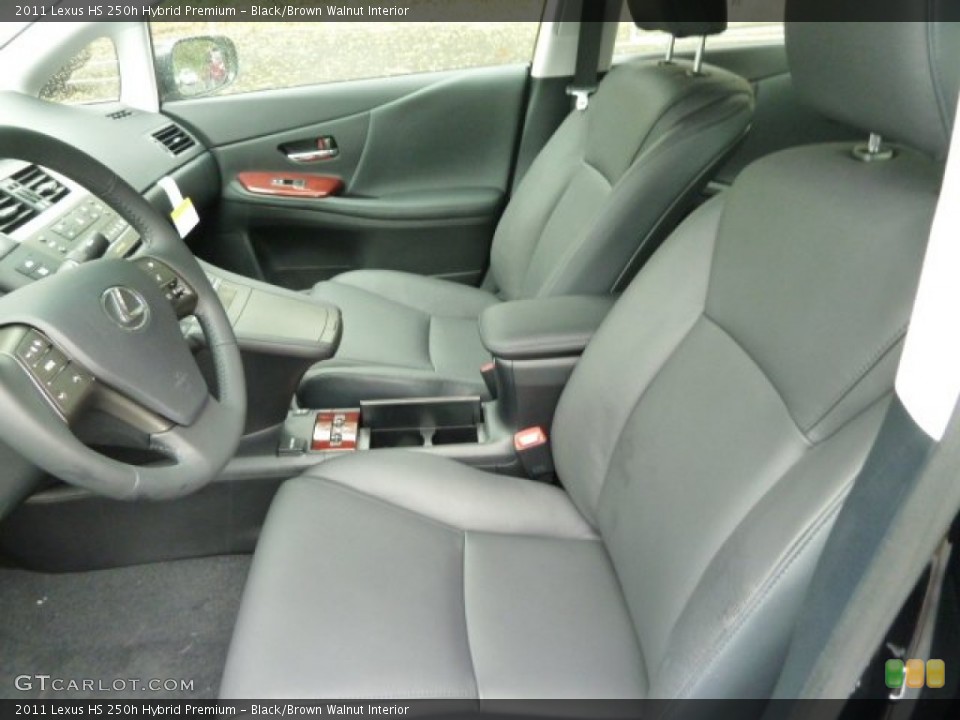 Black/Brown Walnut Interior Photo for the 2011 Lexus HS 250h Hybrid Premium #55586260