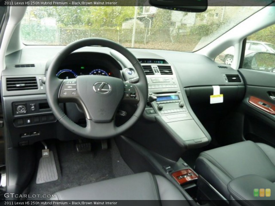 Black/Brown Walnut Interior Photo for the 2011 Lexus HS 250h Hybrid Premium #55586272
