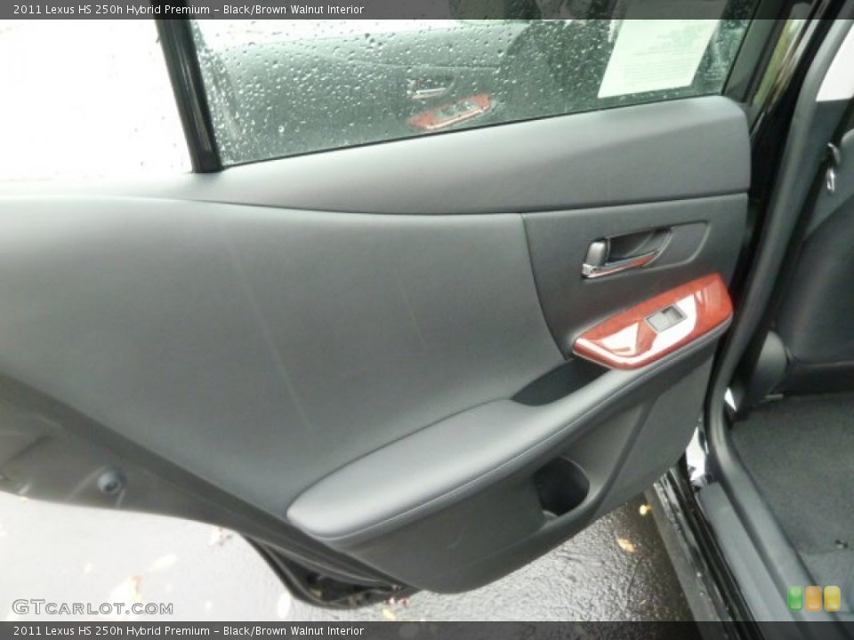 Black/Brown Walnut Interior Door Panel for the 2011 Lexus HS 250h Hybrid Premium #55586276