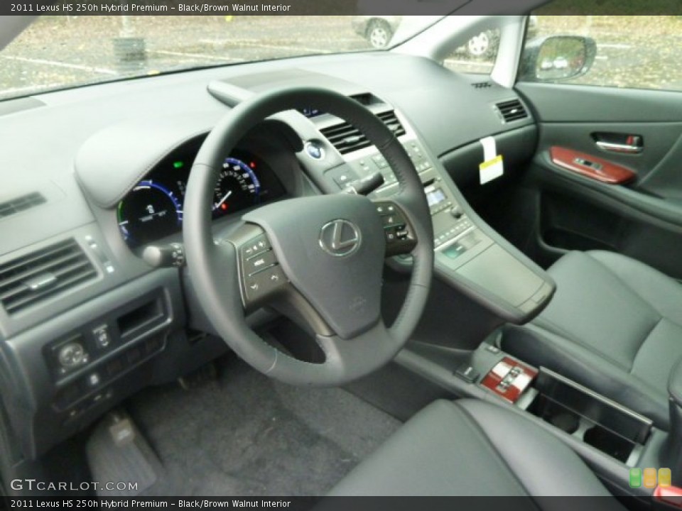 Black/Brown Walnut Interior Photo for the 2011 Lexus HS 250h Hybrid Premium #55586287