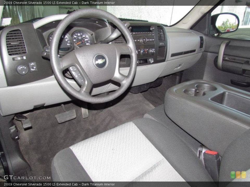 Dark Titanium Interior Prime Interior for the 2009 Chevrolet Silverado 1500 LS Extended Cab #55586374