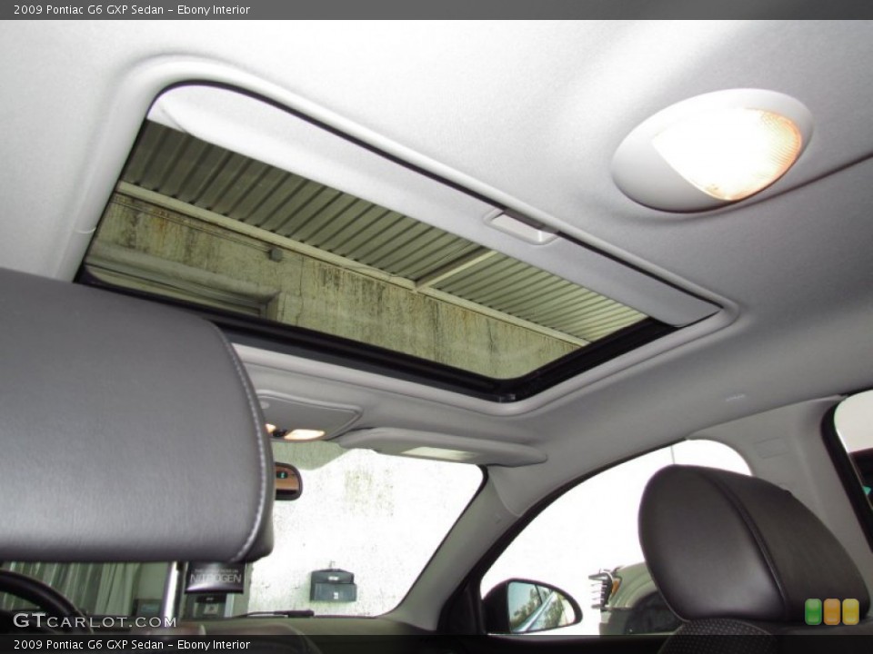 Ebony Interior Sunroof for the 2009 Pontiac G6 GXP Sedan #55586908