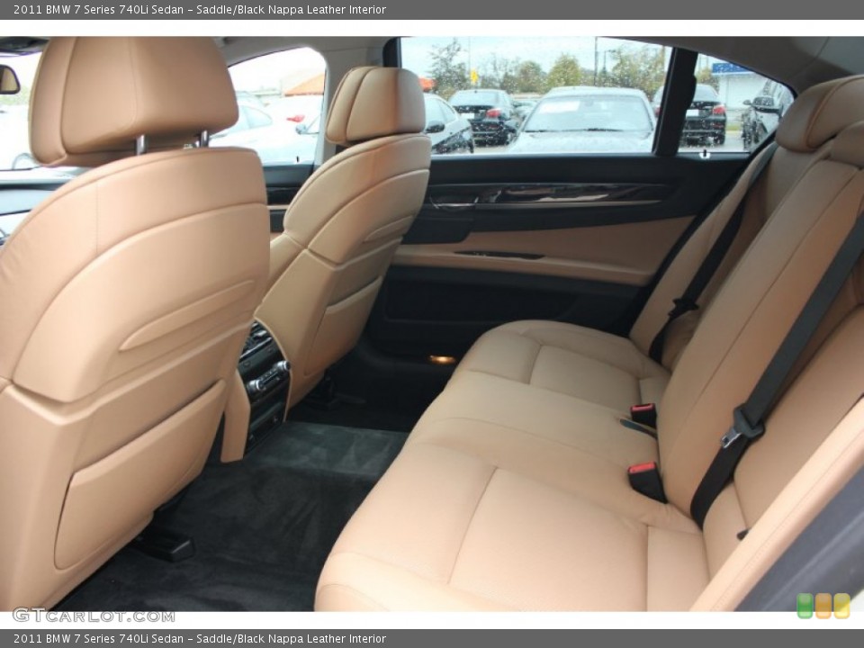 Saddle/Black Nappa Leather Interior Photo for the 2011 BMW 7 Series 740Li Sedan #55587676