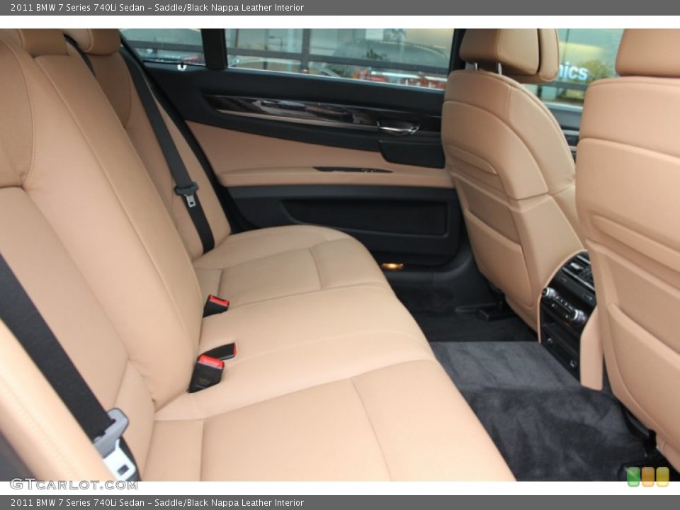 Saddle/Black Nappa Leather Interior Photo for the 2011 BMW 7 Series 740Li Sedan #55587694