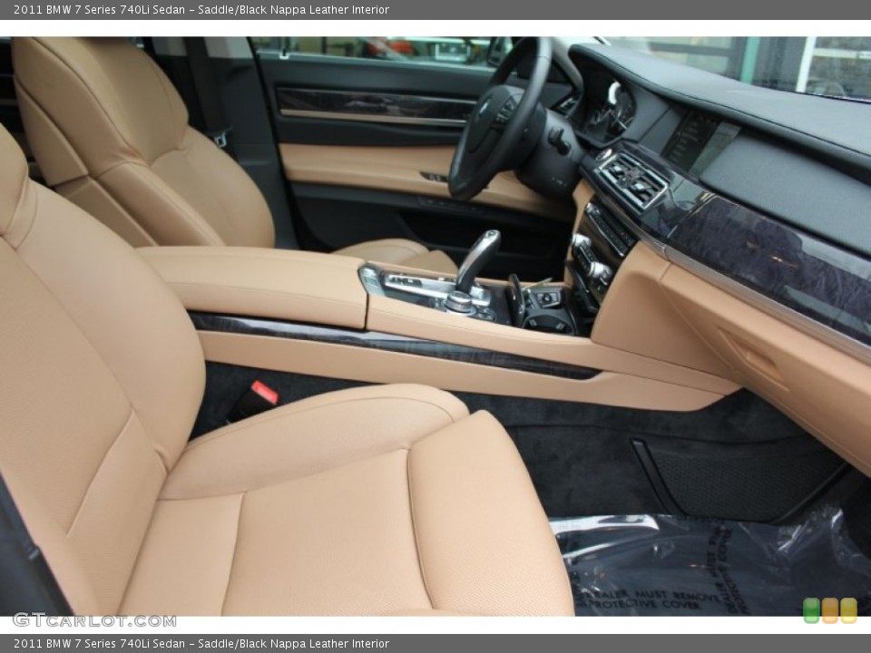 Saddle/Black Nappa Leather Interior Photo for the 2011 BMW 7 Series 740Li Sedan #55587706