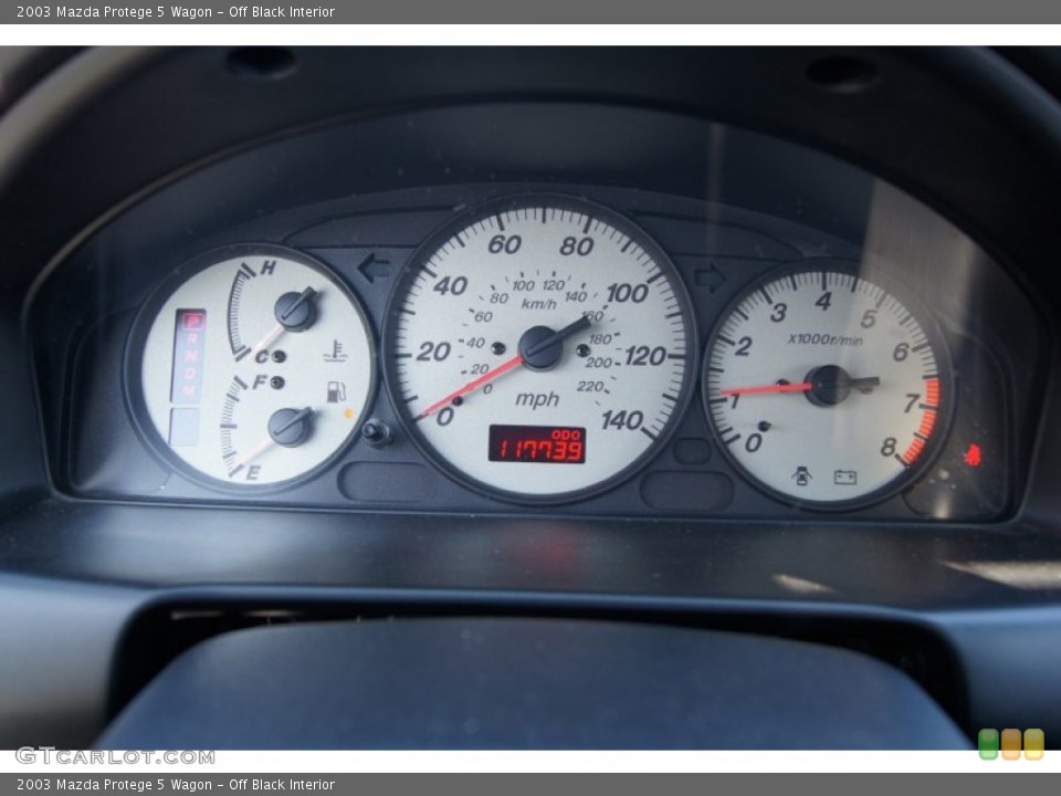 Off Black Interior Gauges for the 2003 Mazda Protege 5 Wagon #55589515